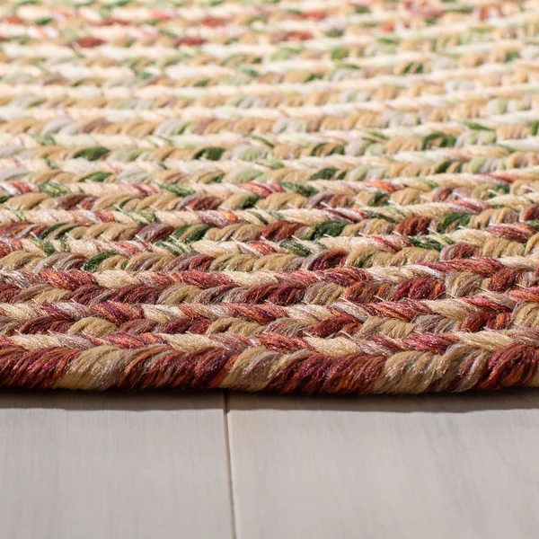 Safavieh Braided Rust/Multi 5 ft. x 8 ft. Oval Area Rug