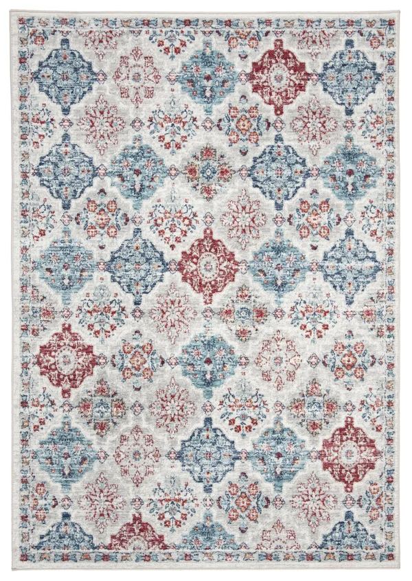 Safavieh Brentwood BNT815A 6&7x22 x 6&7x22 Round Cream - Blue Area Rug