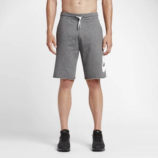 Nike Mens Sportswear Logo Shorts Carbon Heather/White