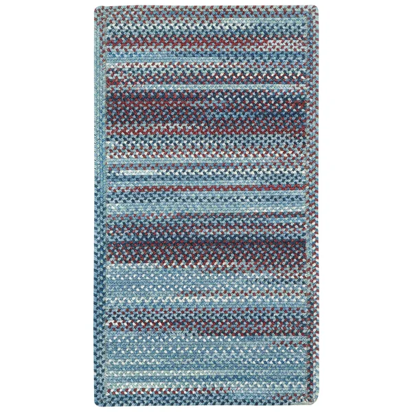 Capel Rugs Kill Devil Hill Cross Sewn Braided Area Rug - Blue - 20x22x30x22