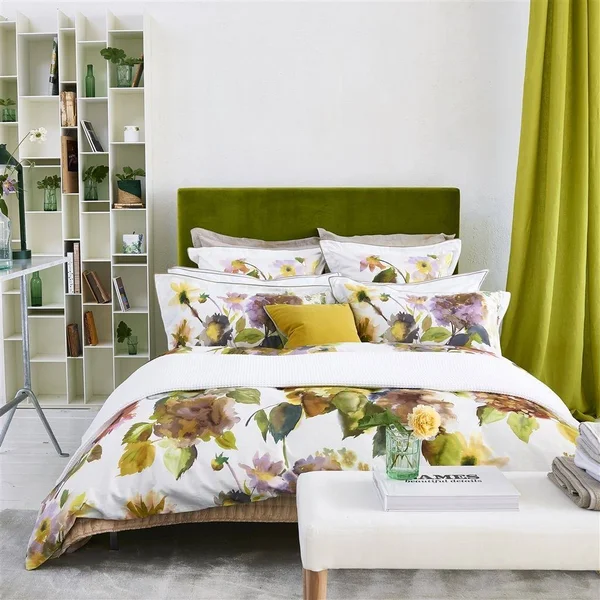 Palace Flower Birch Queen Duvet Cover by Designers Guild