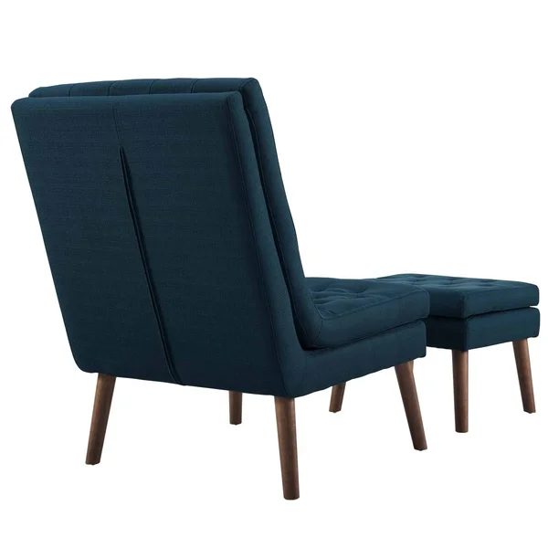 Modway Modify Upholstered Lounge Chair and Ottoman - Teal