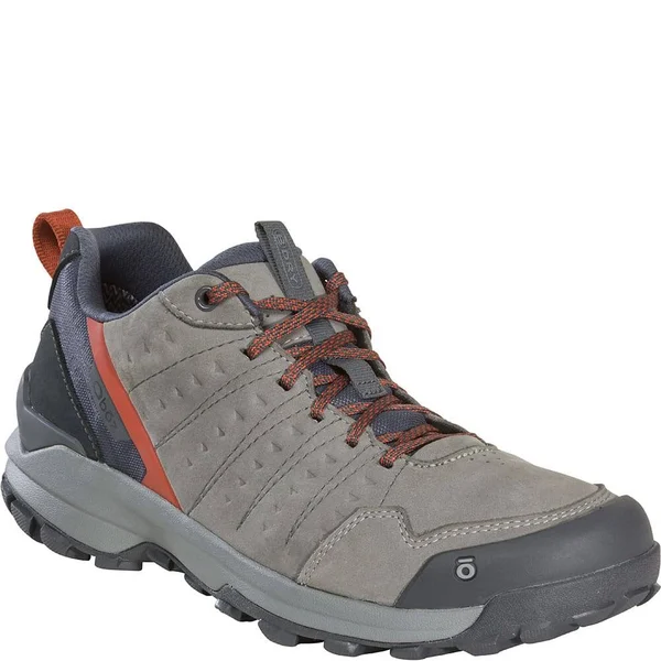 Oboz Men's Sypes Low Leather Waterproof Hiking Shoes Gray 9