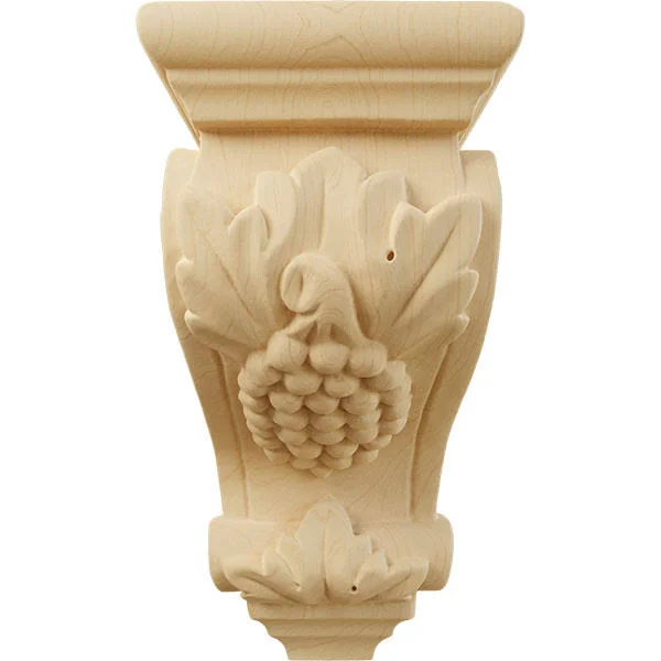 Ekena Millwork CORW03X04X07GRAL 3 1/2x22W x 4x22D x 7x22H Small Grape Corbel, Alder