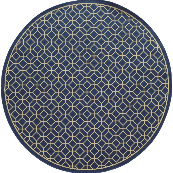 Oriental Weavers Riviera 4771G Navy Area Rug 7&10x22 x 10&10x22