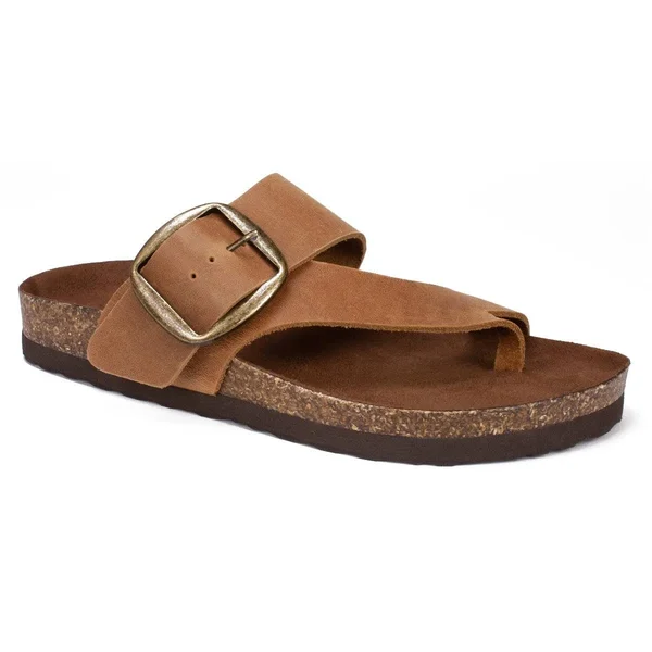 White Mountain Women's Harley Thong Sandal, Whiskey Leather