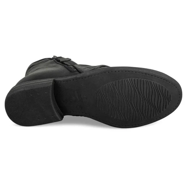 Miz Mooz Leather Ruched Ankle Boots - Layla Black EU 38
