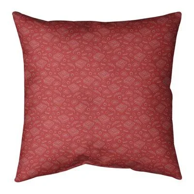Pizza Cotton Throw Pillow East Urban Home Size: 26x22 H x 26x22 W - Fill Material: No Fill, Color: Red