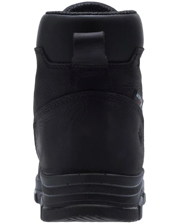 Men's Wolverine Chainhand Waterproof Steel Toe Work Boot - Size: 9.5, Black