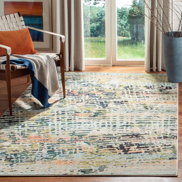 Safavieh Madison 454 Area Rug, Beige, Navy, 4& x 6& Rectangle