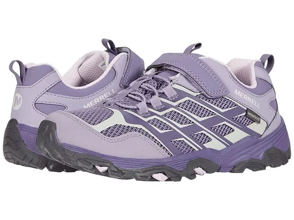 Merrell Kids Moab FST Low A/C Waterproof Girls Shoes 9234557 - 12 Little Kid W, Cadet, Purple Ash