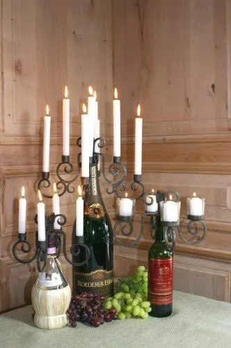 Wine Bottle Candelabra - Contemporary (Tapered - 4-Arm)