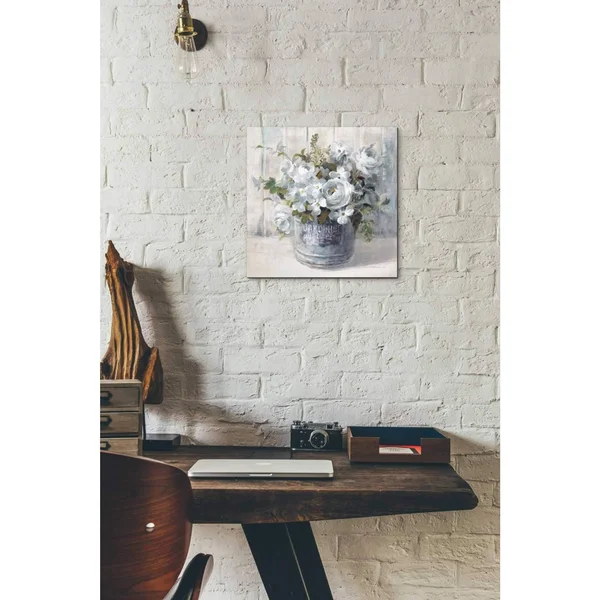 Epic Graffiti &Garden Blooms I Blue Crop& by Danhui Nai, Canvas Wall Art, 26x22x26x22