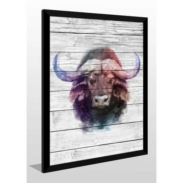 Picture Perfect International Bull Giclee Wood Wall Decor