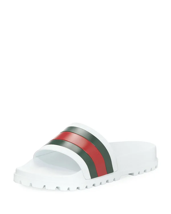 Gucci Web Slide Sandal White
