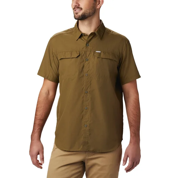 Columbia Men's Silver Ridge 2.0 Short Sleeve Shirt - Olive Brown, Large