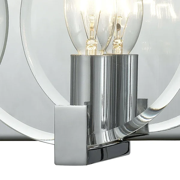 Elk Lighting 81341/3 Clasped Glass 3 Light Vanity in Polished Chrome