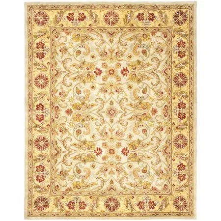 Astoria Grand Carnasheeran Hand-Tufted Wool Light Green/Gold Area Rug - Size: Rectangle 8&3 inch x 11&