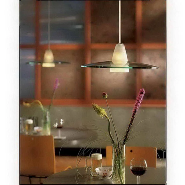Progress Lighting P5011-09 Glass Brushed Nickel Pendant Light