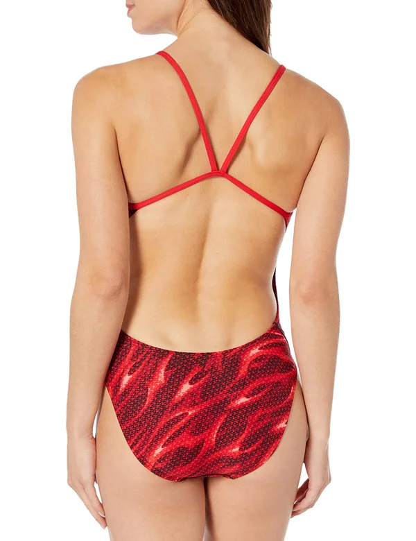TYR Crea7a Women's Reaper Cutoutfit Swimsuit - Red, 30