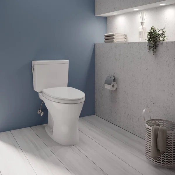 Toto Drake Two-Piece Elongated Dual Flush 1.6 and 0.8 GPF Universal Height Dynamax Tornado Flush Toilet with CeFiONtect, Coloni