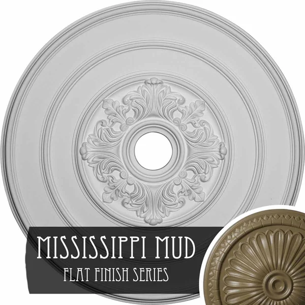 26x22OD x 3 1/8x22ID x 1 1/2x22P Traditional with Acanthus Leaves Ceiling Medallion (Fits Canopies Up to 4 1/4x22) Ekena Millwor