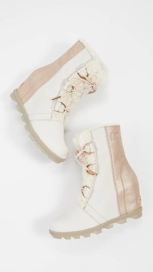 Sorel Women's Joan of Arctic Wedge II Lux Size 9.5 - Natural