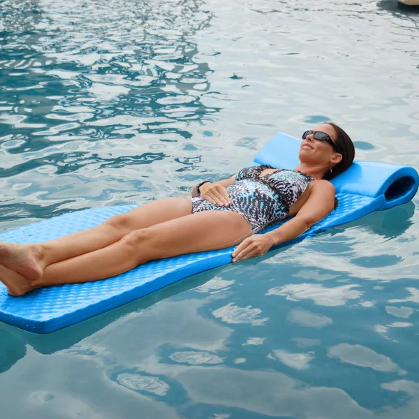 Texas Recreation Super-Soft Pool Float with Head Rest, Bahama Blue