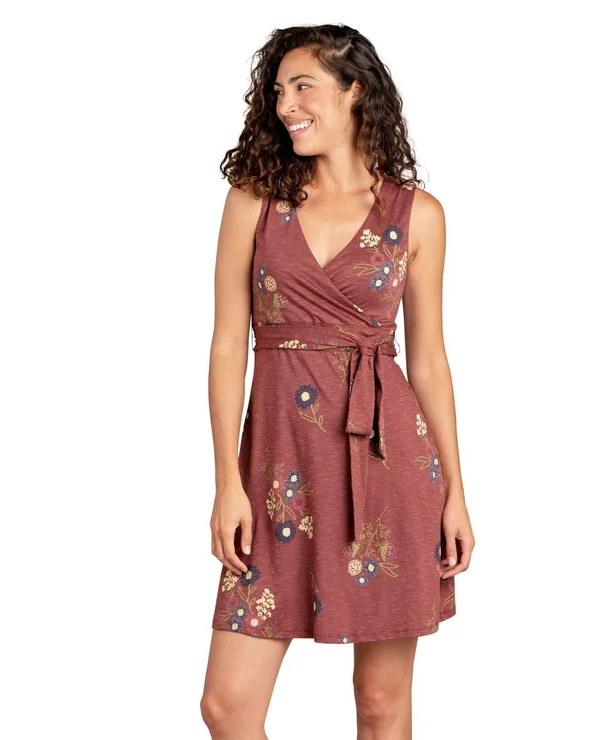Toad & Co. Women's Cue Sleeveless Dress Henna Floral Print - M
