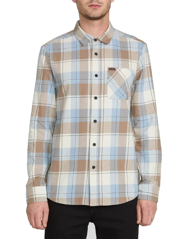 Volcom Caden Plaid Shirt - Primer White