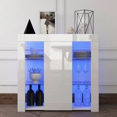 Ishpeming 1 - Door Accent Cabinet Wrought Studio Color: White