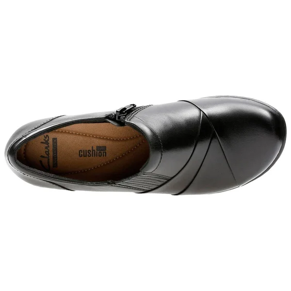 Women's Clarks Channing Essa - Size: 11, Black Leather