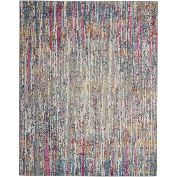 Nourison PSN09 Passion Ivory/Multi Area Rug- 9& x 12&
