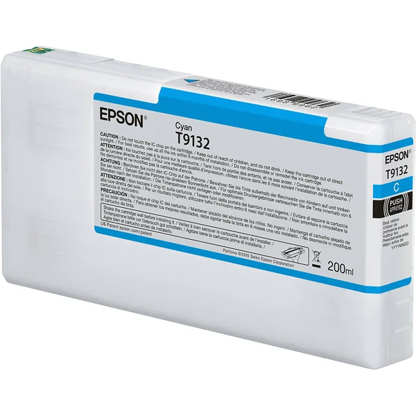 Epson T913200 UltraChrome HD Cyan Ink Cartridge (200 mL)