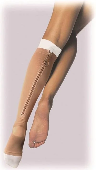 Jobst Ulcercare w/ Zipper, Beige, XX-Large, Right