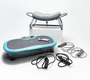 FitNation Rock N Fit Whole Body Vibration Platewith Seat - Teal
