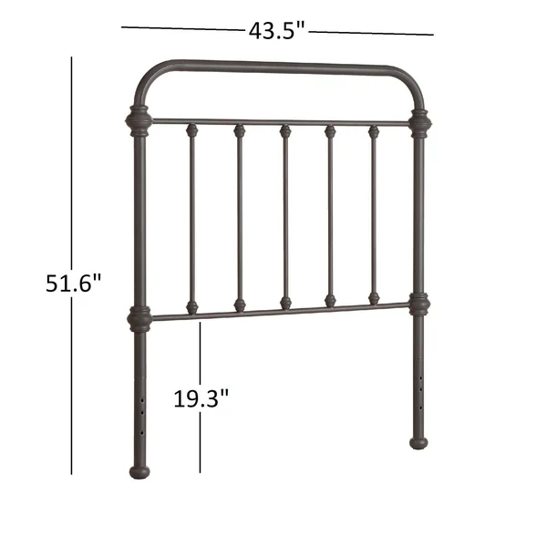 Inspire Q Giselle Antique Graceful Victorian Metal adboard by Classic, Size: King, White