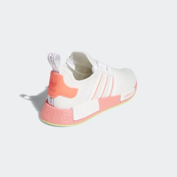 Adidas Women's Originals NMD R1 Casual Shoes in White/Orange Size 10.0