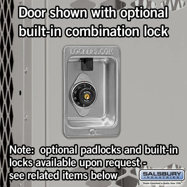 Salsbury Industries 71152bl-a 12x22 Wide Single Tier Vented Metal Locker - 1 Wide - 5 Feet High - 12 Inches Deep - Blue - Assemb