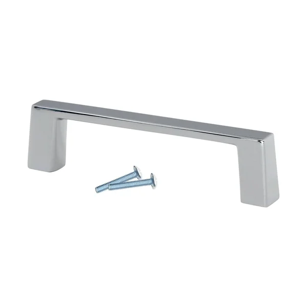 25 Pack Sleek Square Style 3x22 Centers Chrome, Cabinet Pull Handle, Grey