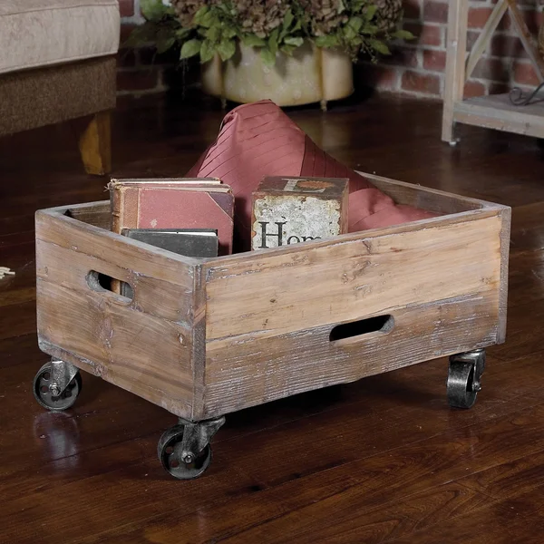 Uttermost Stratford Reclaimed Wood Rolling Box
