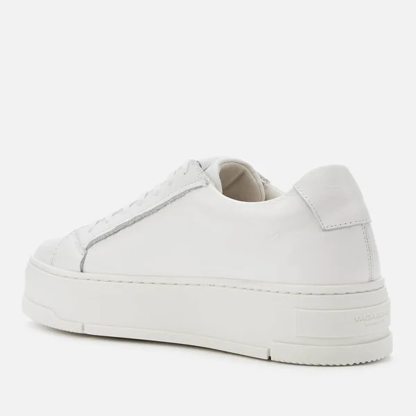 Vagabond Judy Flatform Sneakers in White Leather