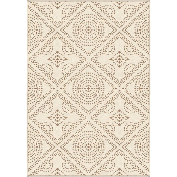 Orian Rugs Farmhouse Indoor/Outdoor Camille Seashell Rug - 5&2x22 x 7&6x22