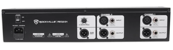 Rockville REQ231 Dual 31 Band 1/3 Octave Graphic Equalizer+3 Way Mono Crossover