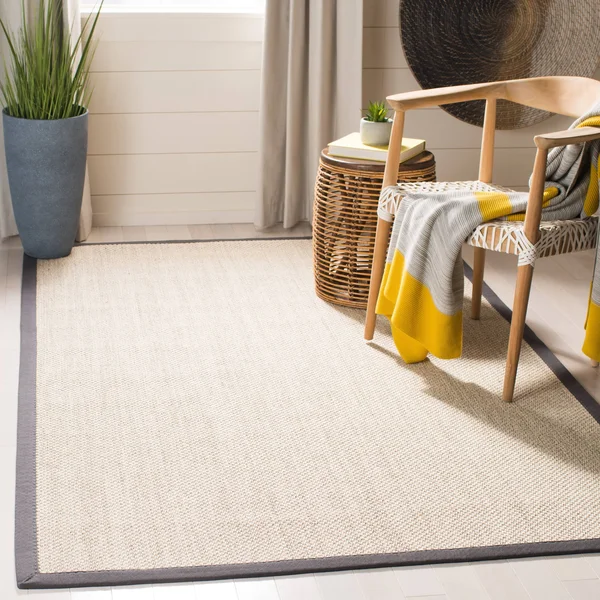 Safavieh Natural Fiber Marble/Black 6 ft. x 6 ft. Square Area Rug