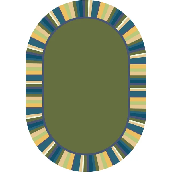 Joy Carpets Clean Green Classroom Rug, 5&4x22 x 7&8x22 Oval Bold