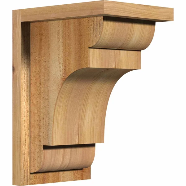 Ekena Millwork COR08X10X14NEB01RWR 8x22W x 10x22D x 14x22H New Brighton Rough Sawn Corbel w/Backplate - Western Red Cedar