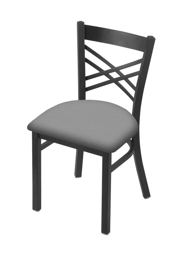 Holland Bar Stool 620 Catalina 18x22 Chair with Pewter Finish, Dark Cherry Maple Seat