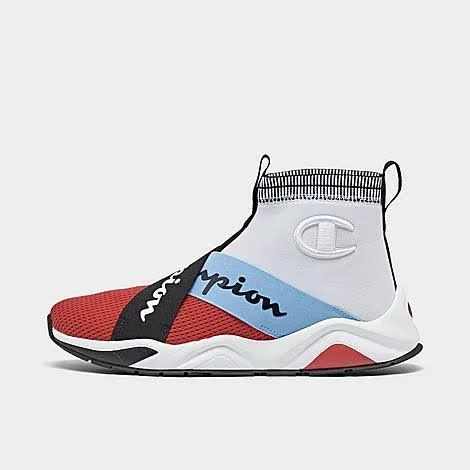 Champion Men's Rally Crossover Casual Shoes in White/Red/Black Size 9.0