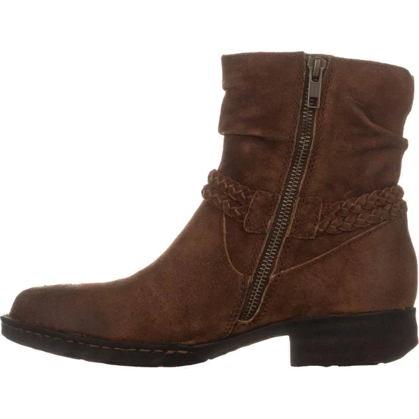 Born Ouvea Braid Ankle Boots - Rust